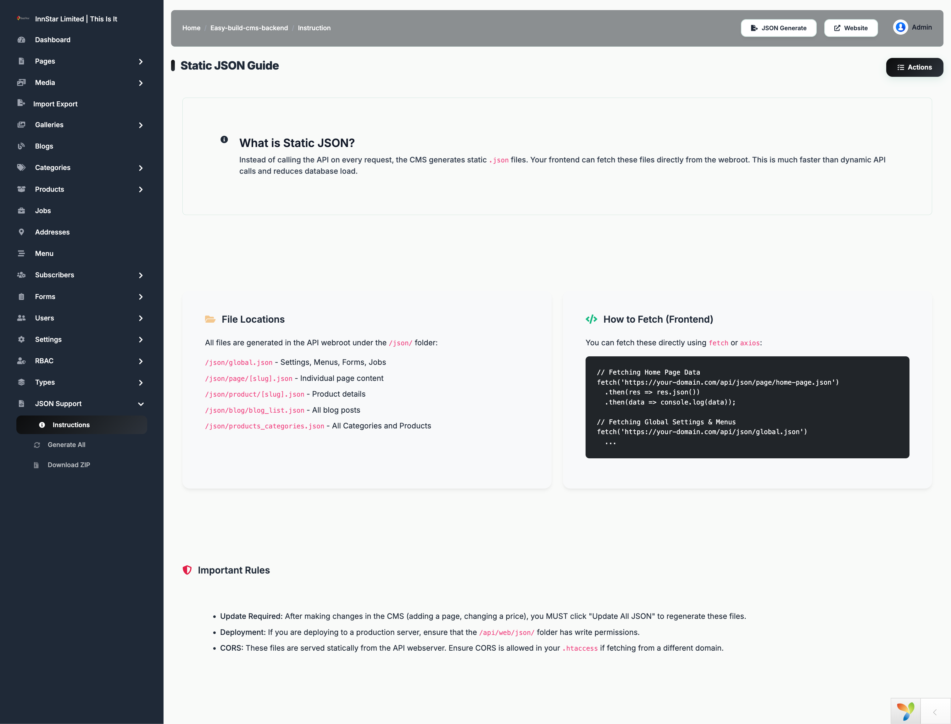 JSON Data View
