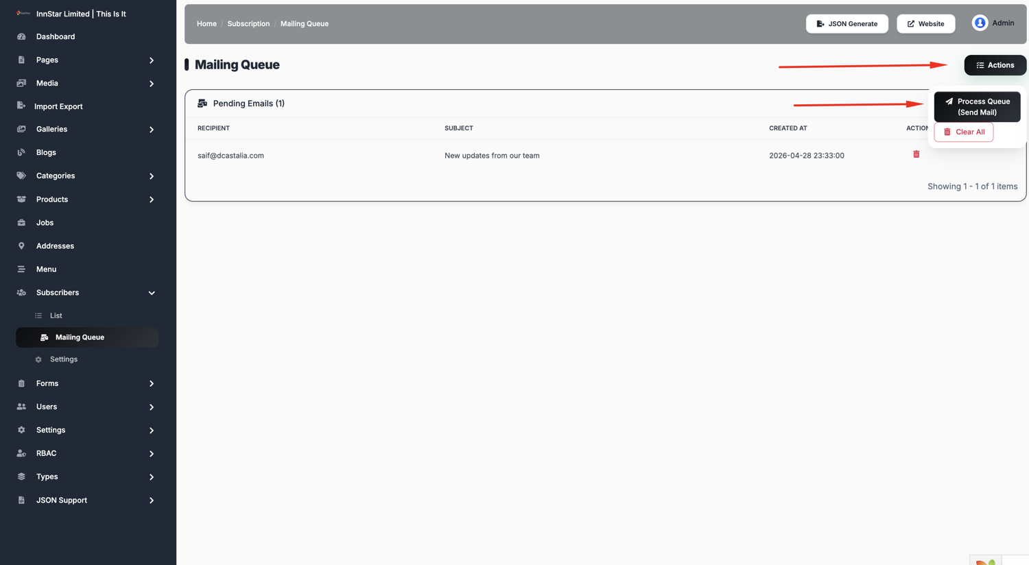 Email Status Tracking