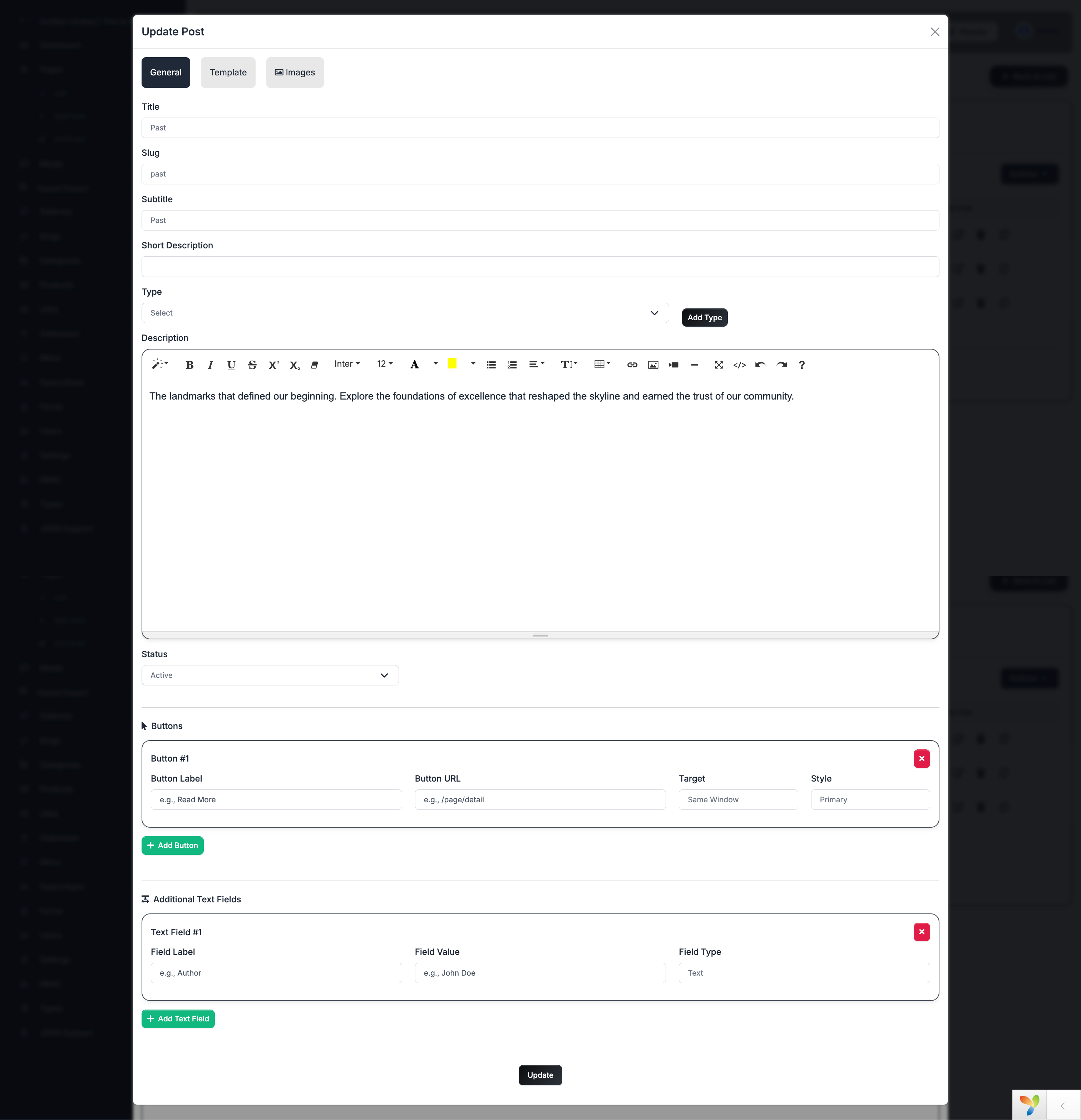 Update Post