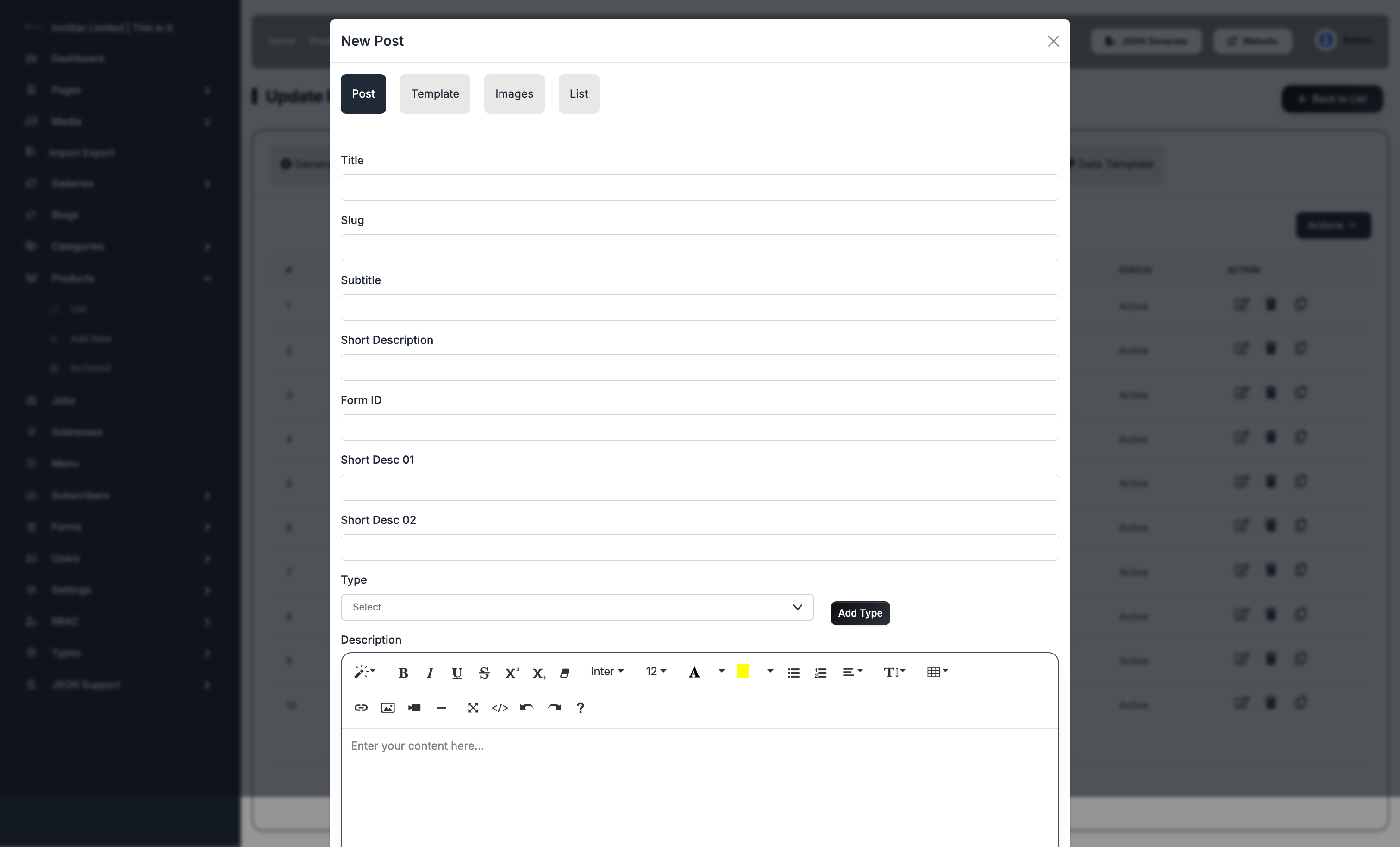Create Product Post