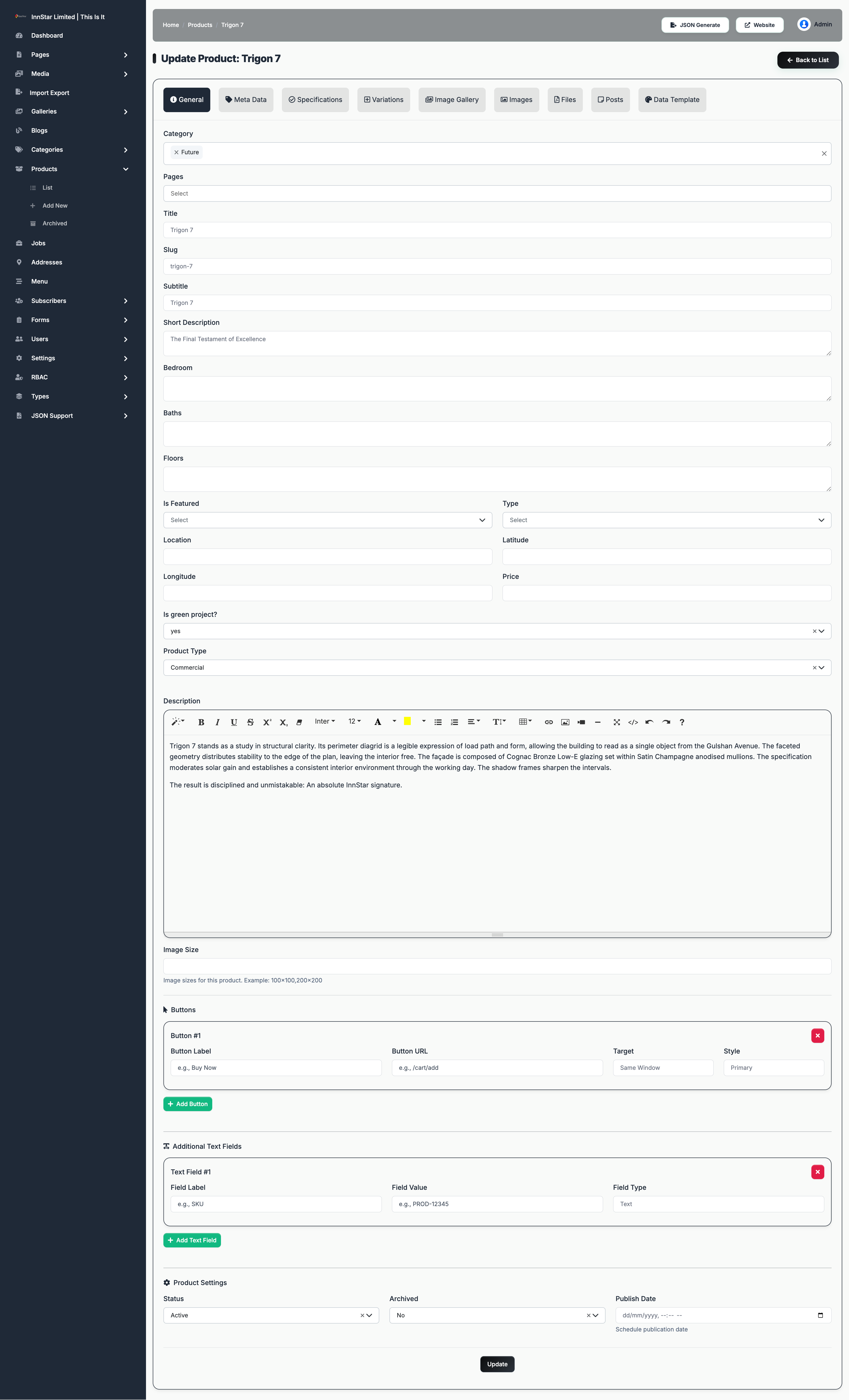 Update Product