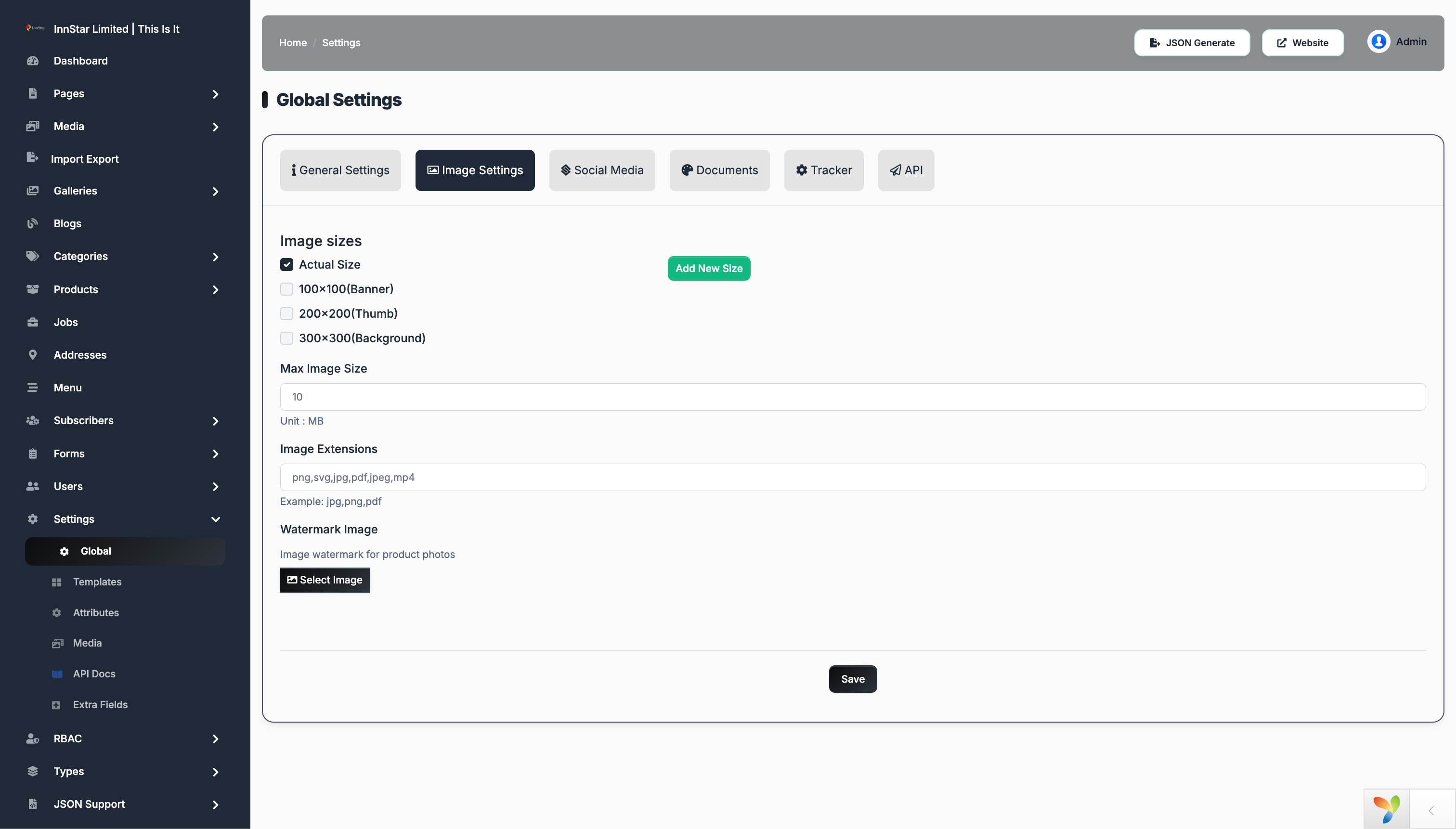 Contact Settings